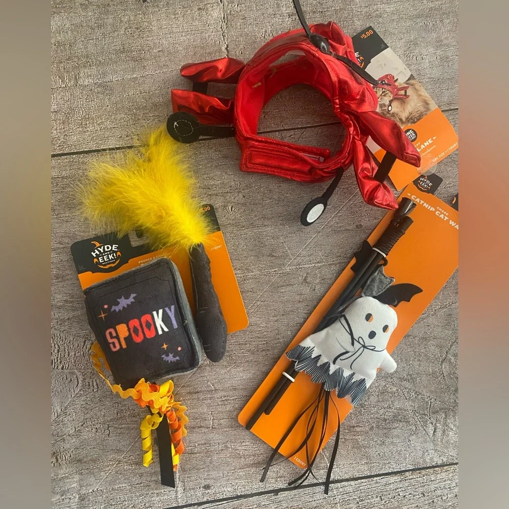Hyde & Eek! Boutique Cat Halloween Toys and Crab Costume Set NEW wand & book - Picture 1 of 7